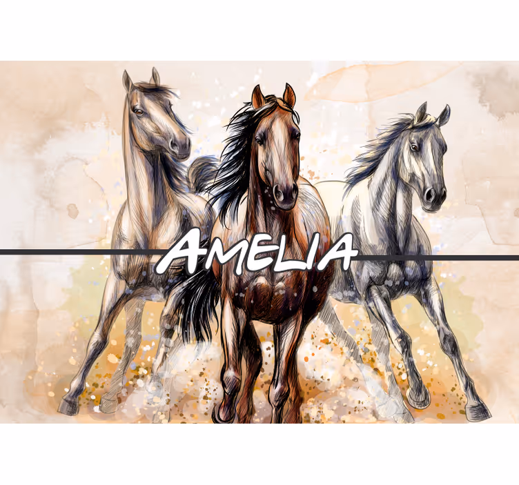 Mural de parede animais trio de cavalos correndo - TenStickers
