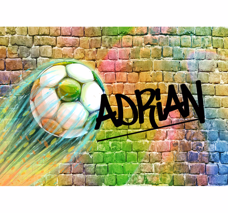 Mural de parede veículos em movimento de bola de futebol - TenStickers