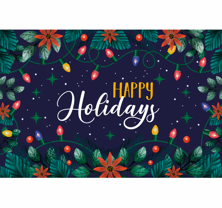 Mural de parede Natal saudações festivas de fim de ano - TenStickers