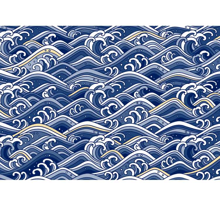 Mural de parede mar ondas do oceano fluindo - TenStickers