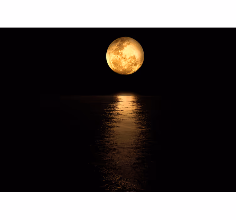 Fotomurais de paisagens Luar dourado - TenStickers
