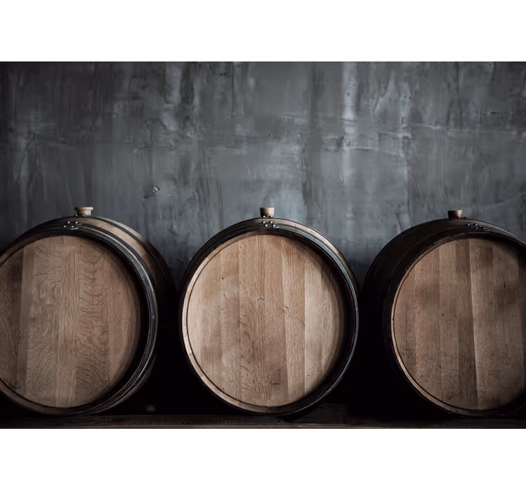 Murais de Parede 3D 3 barris de vinho - TenStickers