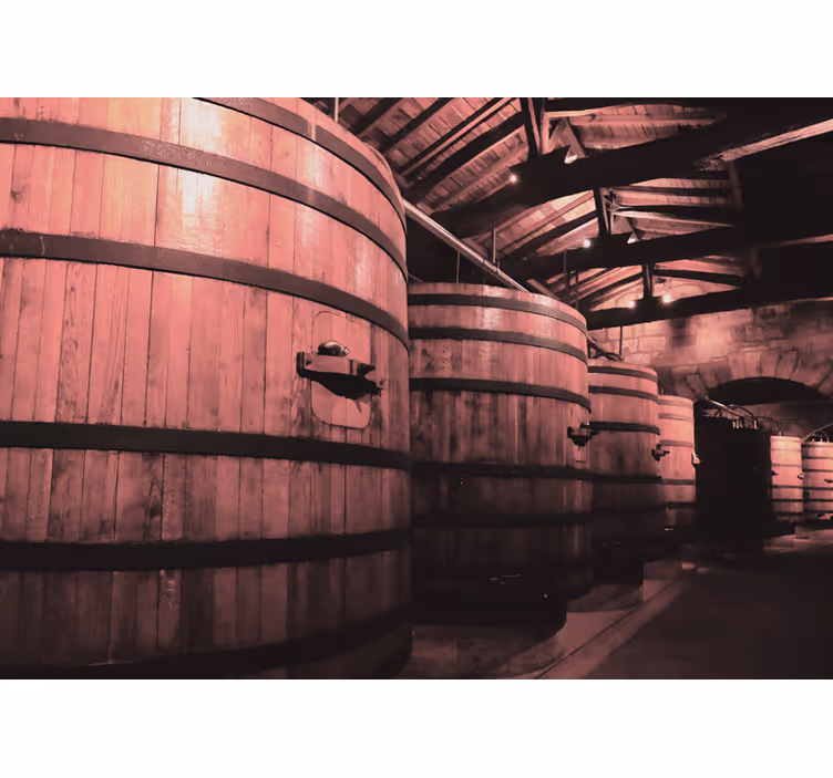 Murais de Parede 3D Grandes barris de vinho velhos - TenStickers
