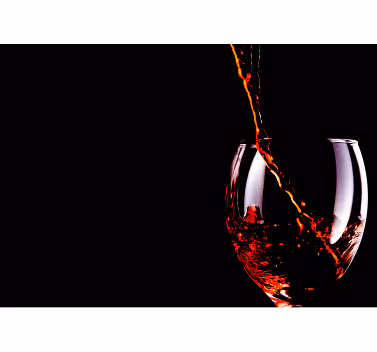 Murais de Parede 3D Copo de enchimento de vinho tinto - TenStickers