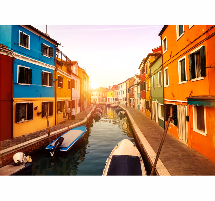 Fotomurais cidades e países vista colorida do canal - TenStickers