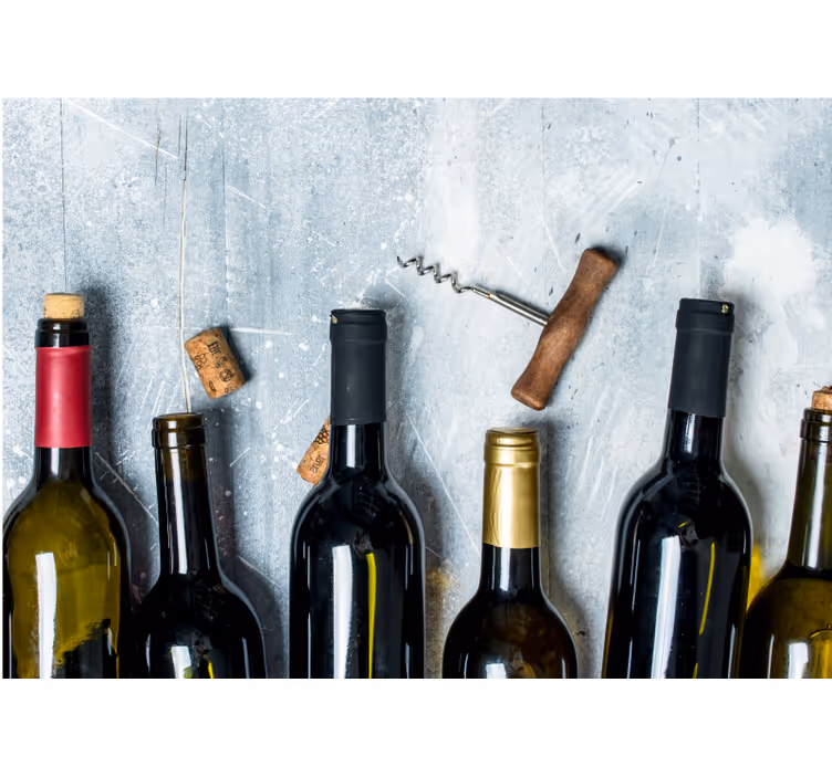 Mural de parede música arranjo de garrafas de vinho - TenStickers