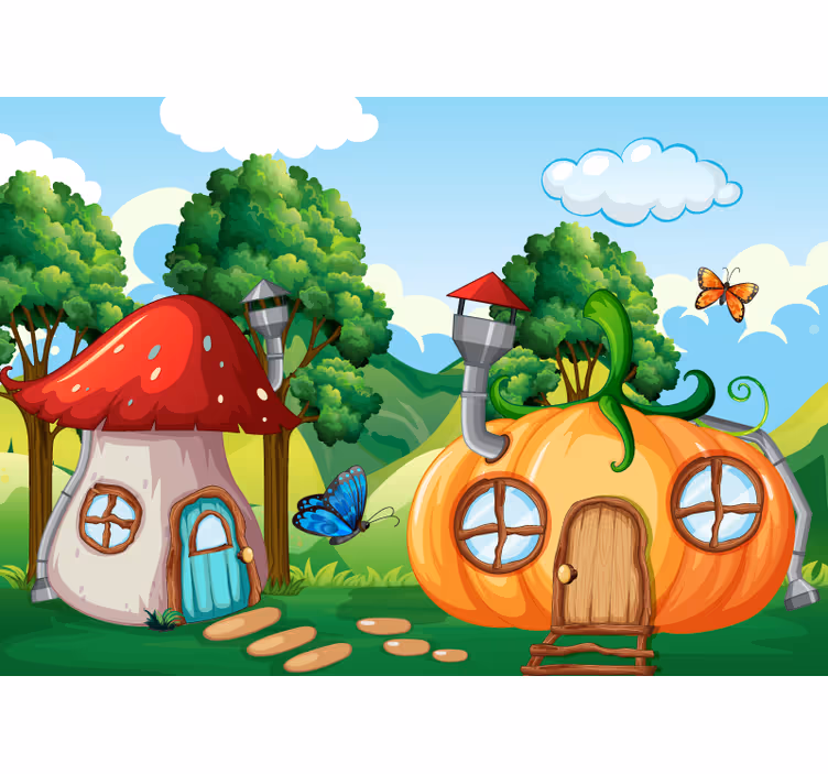 Mural de parede fantasía paisagem de conto de fadas - TenStickers