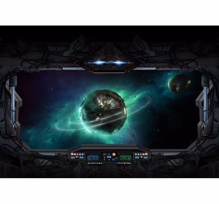 Mural de parede espaço visão planetária cósmica - TenStickers