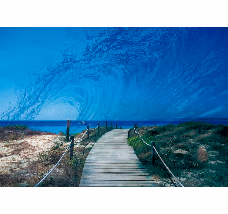Mural de parede mar caminho das ondas do oceano - TenStickers