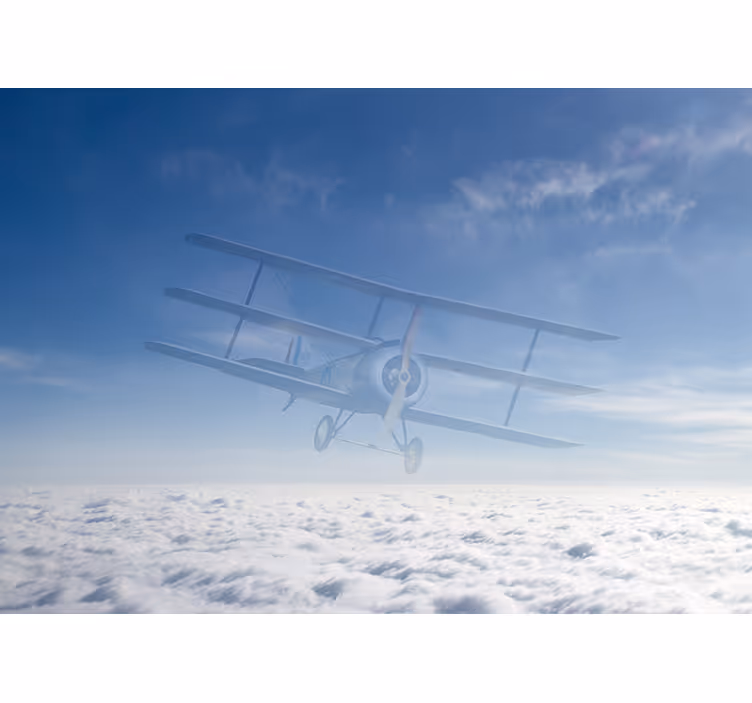 Mural de parede veículos voo de avião vintage - TenStickers