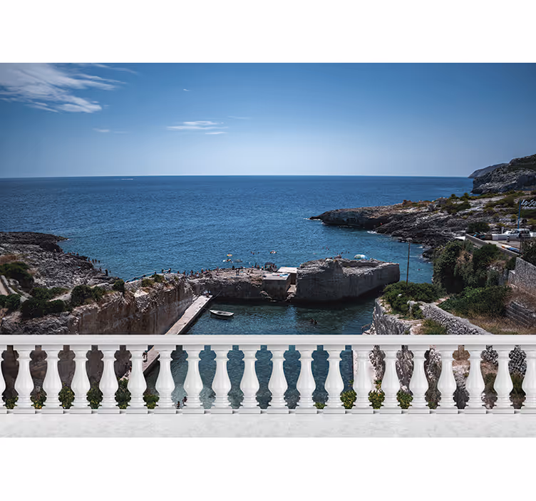 Fotomurais de paisagens Varanda com oceano - TenStickers