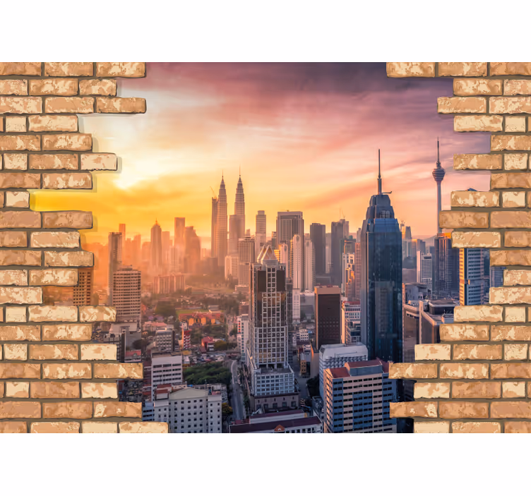 Fotomurais cidades e países kuala lumpur horizonte - TenStickers