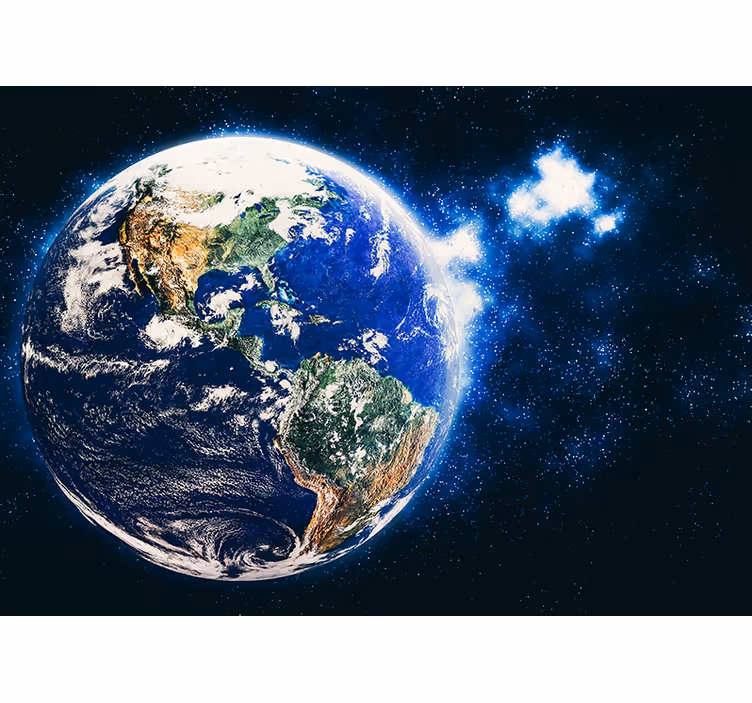 Mural de parede espaço vista planetária da órbita - TenStickers