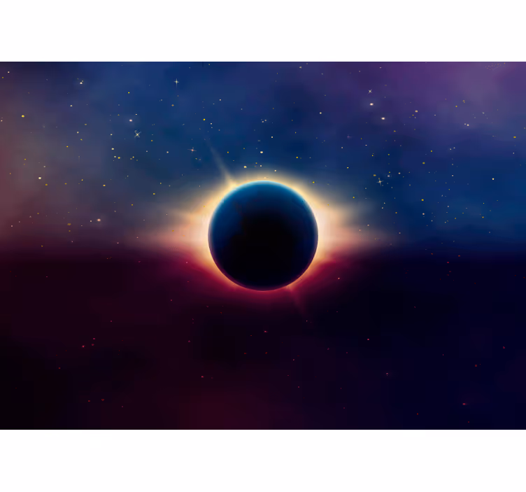Mural de parede espaço presença do eclipse - TenStickers
