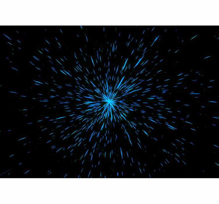 Mural de parede espaço efeito raio de estrela - TenStickers