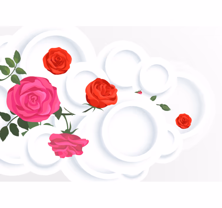 Fotomurais flores arranjo floral de rosas - TenStickers