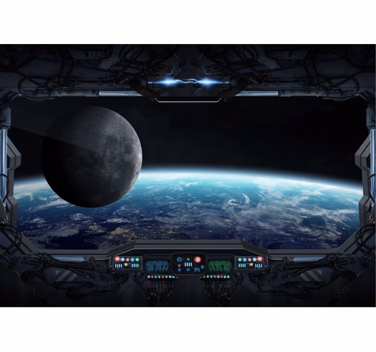 Murais de Parede 3D Espaço visualizações efeito 3d - TenStickers