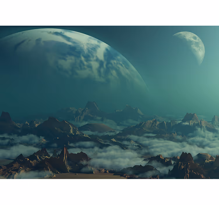 Mural de parede espaço picos celestiais - TenStickers