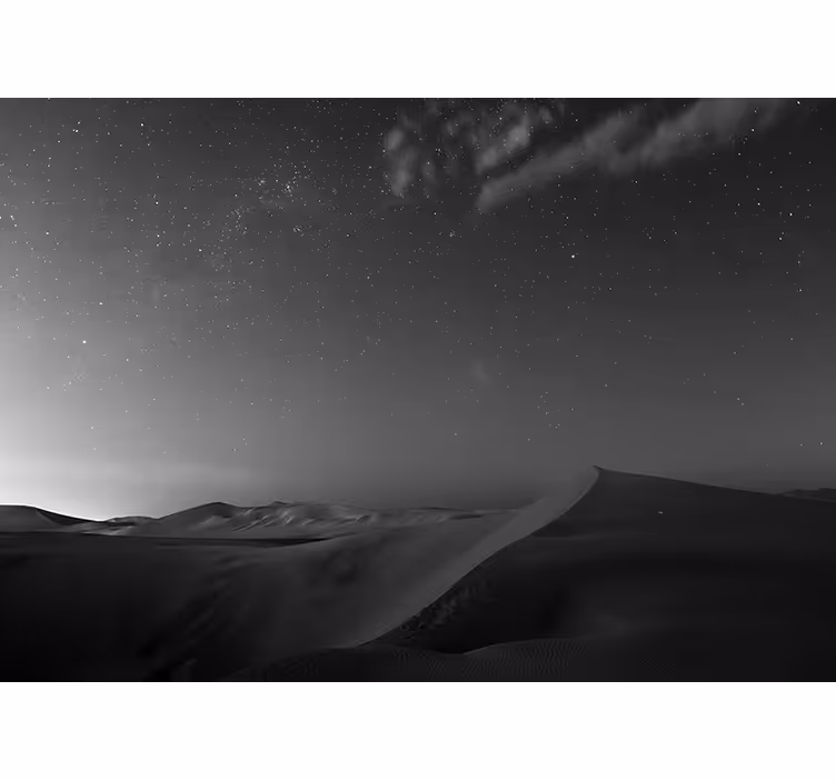 Mural de parede montanha dunas do deserto à noite - TenStickers