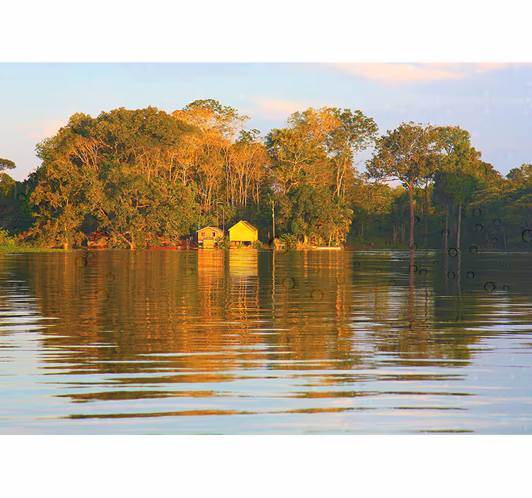 Fotomurais de paisagens reflexo sereno da paisagem aquática - TenStickers