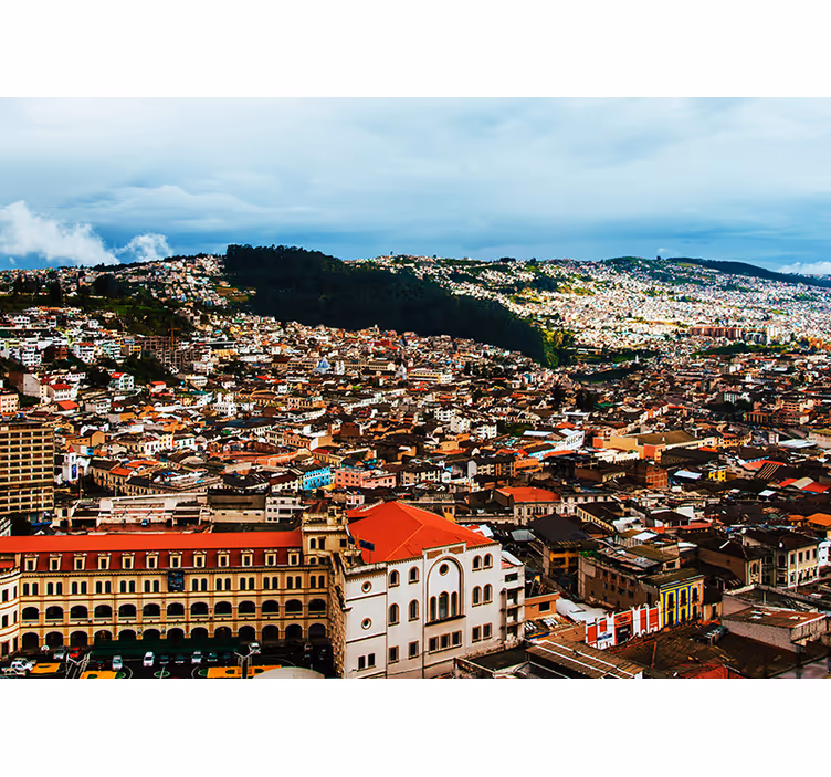 Fotomurais cidades e países vista da paisagem urbana andina - TenStickers
