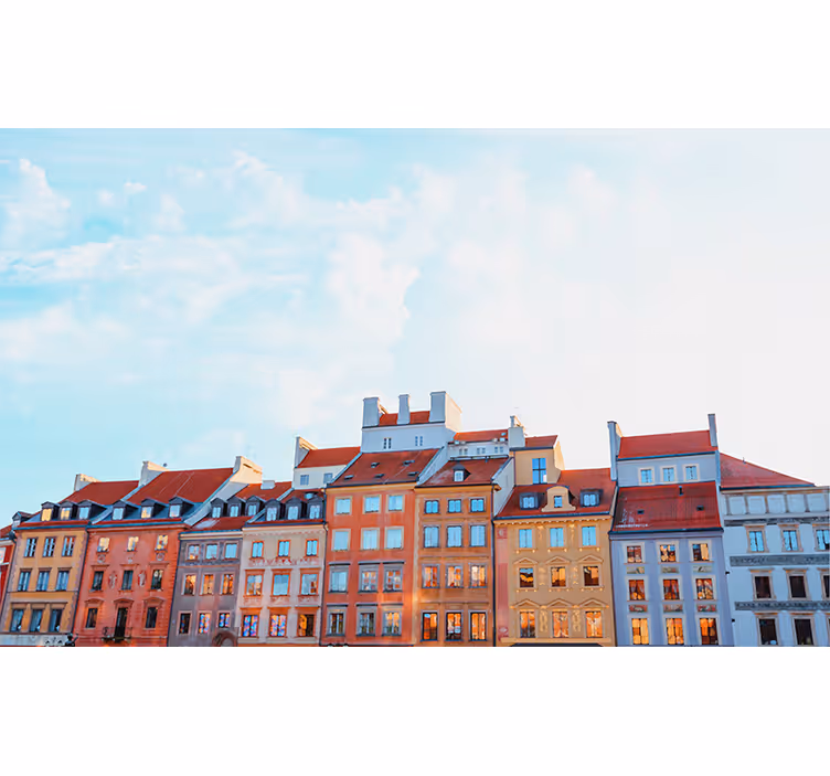 Fotomurais de paisagens polaco cidade velha em aquarelas de lubli - TenStickers
