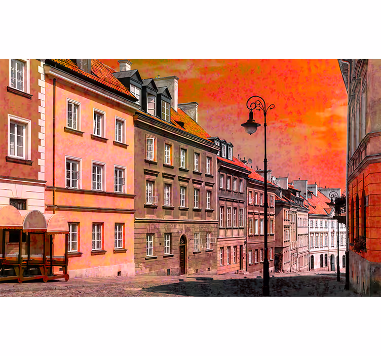 Fotomurais cidades e países charmosa rua europeia - TenStickers