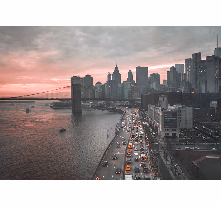 Mural de parede nova york paisagem urbana de manhattan - TenStickers