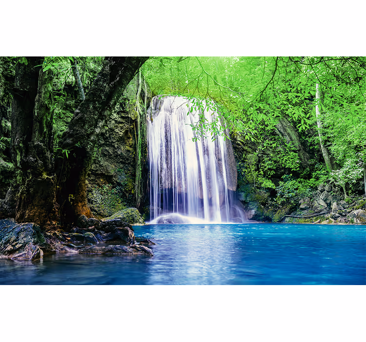 Mural de parede natureza paisagem tranquila de cachoeira - TenStickers