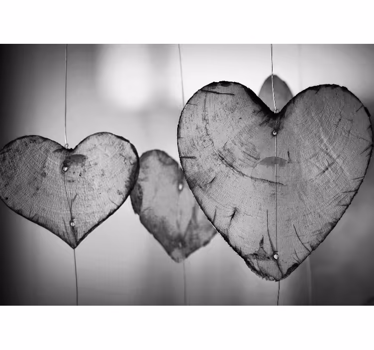 Mural de parede amor decoração em forma de coração - TenStickers
