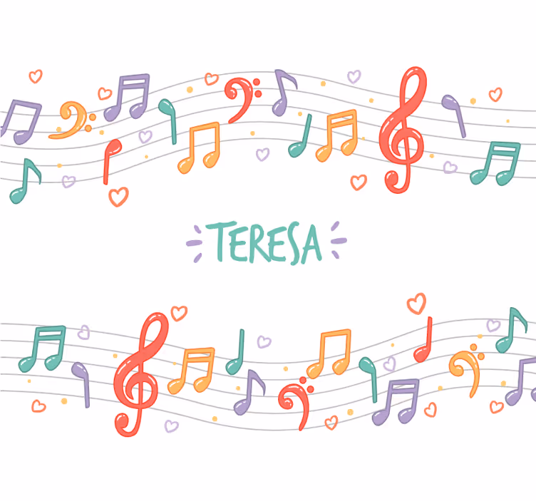 Mural de parede música notas musicais melodia - TenStickers