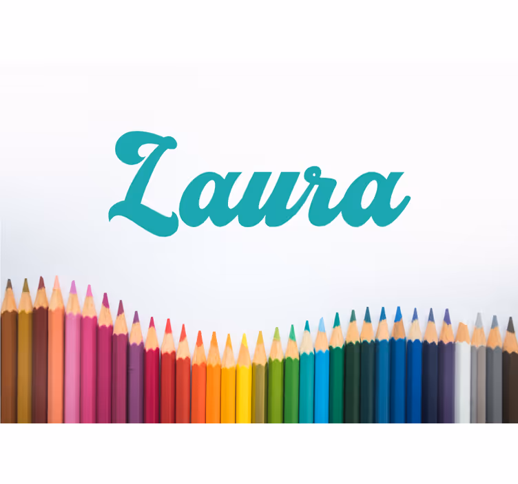 fotomural de parede personalizado com lápis de cor perso - TenStickers