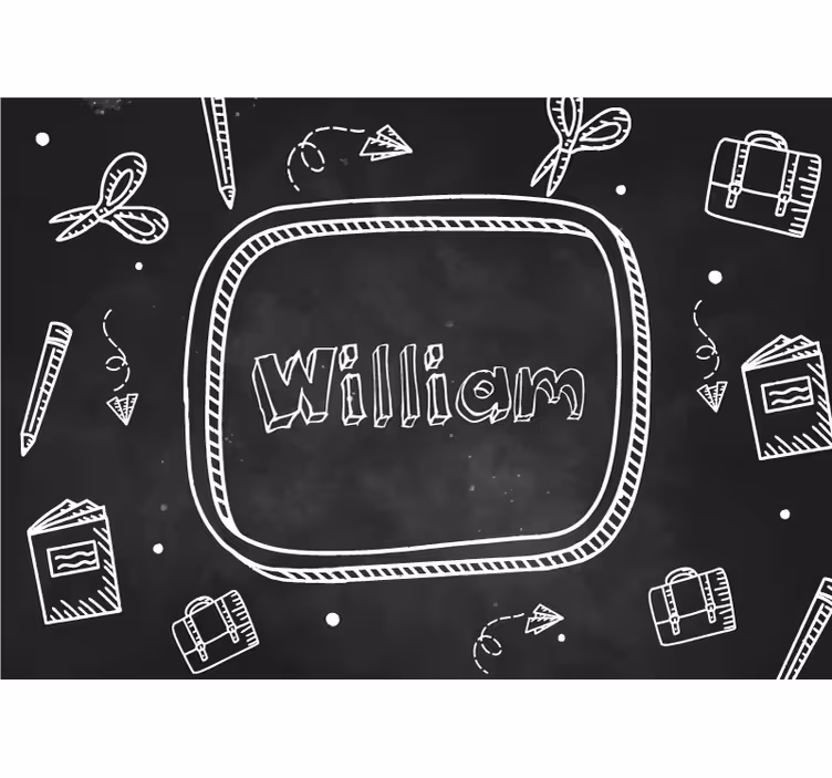 Mural de parede com frases design de nome personalizado - TenStickers
