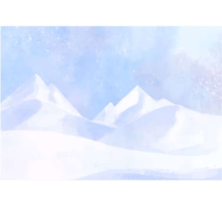 Mural de parede montanha picos de montanhas nevadas - TenStickers