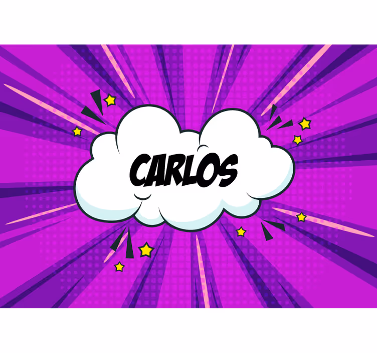 Mural de parede com frases nome do estilo cômico - TenStickers