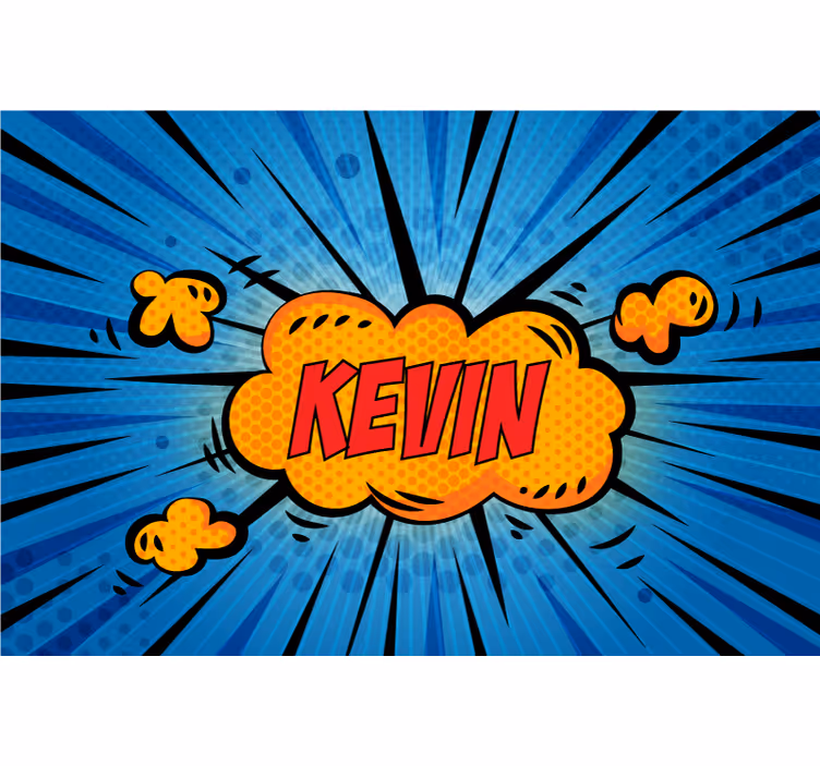 fotomural de parede personalizado com nome pop art - TenStickers
