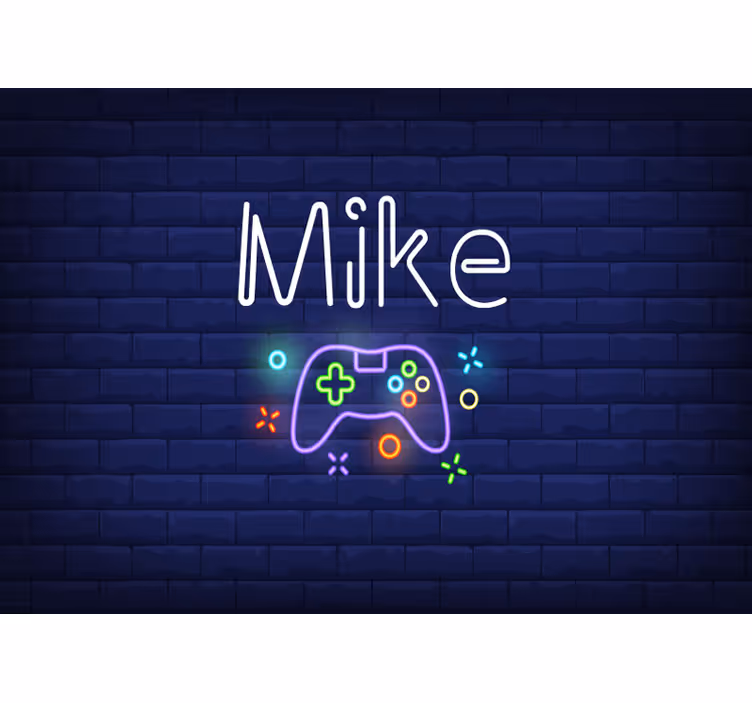 fotomural de parede colorido de playstation com nome per - TenStickers