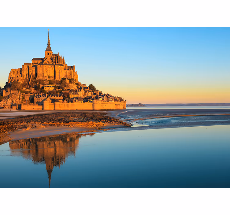 Mural de parede outras cidades e países monte saint michel - TenStickers