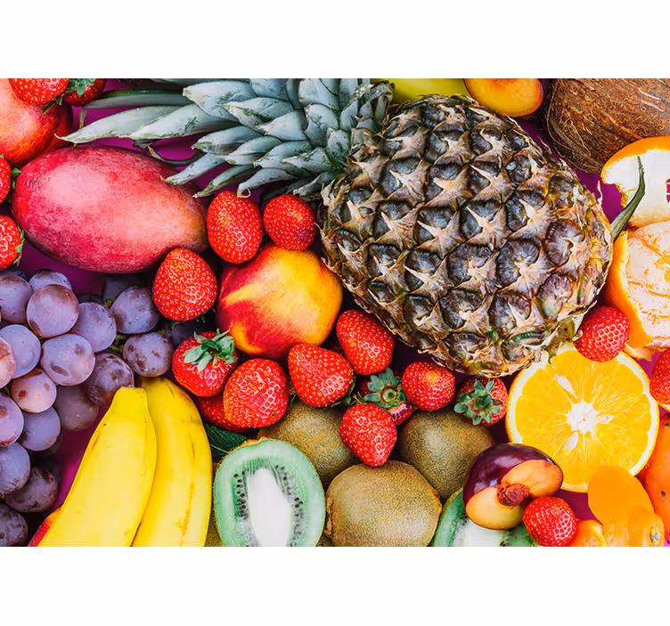 Fotomurais flores mistura vibrante de frutas - TenStickers