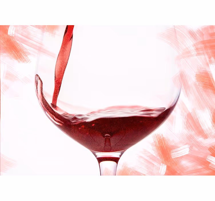 Fechar fotomural de parede de cozinha de vinho tinto - TenStickers