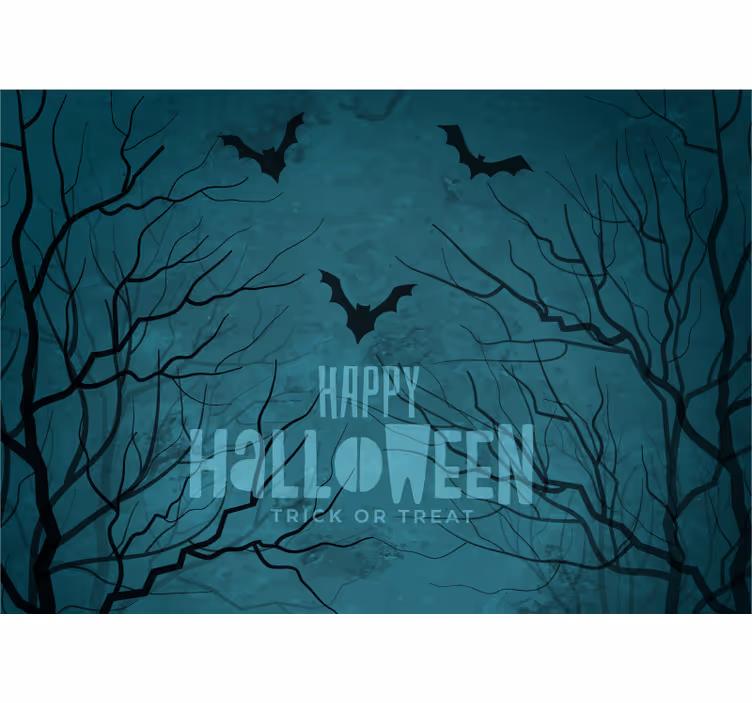 Mural de parede halloween morcegos noturnos assustadores - TenStickers