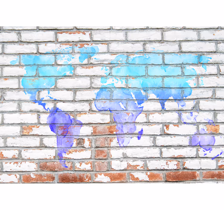 Mural de parede mapa mundial salpicos do mapa-múndi - TenStickers
