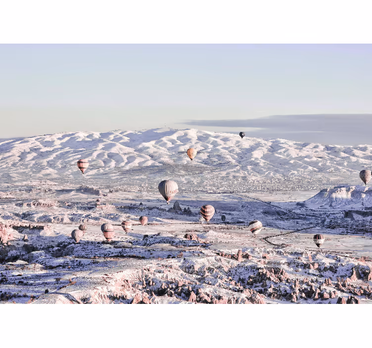 Fotomurais de paisagens paisagem de balões de ar quente - TenStickers