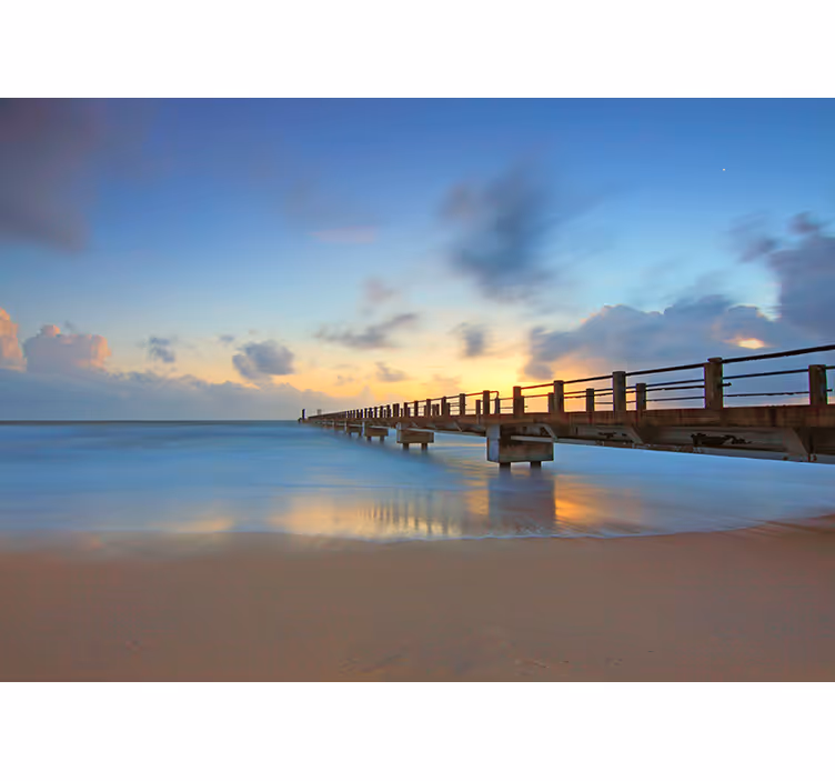 Fotomurais de paisagens píer do oceano sereno - TenStickers