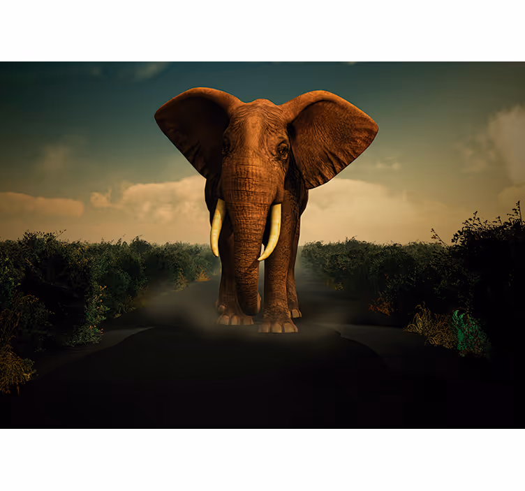 Mural de parede animais elefante majestoso - TenStickers
