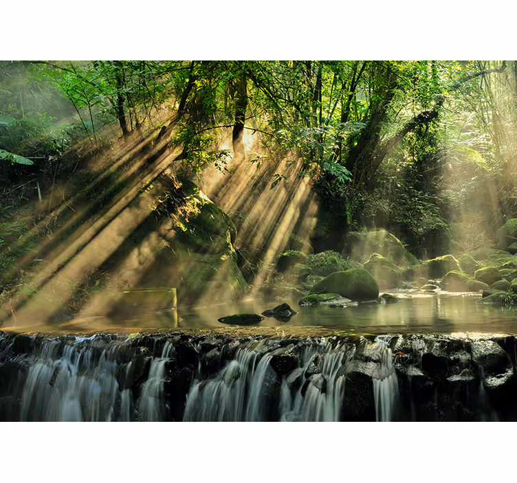 Mural de parede natureza cenário sereno de cachoeira - TenStickers