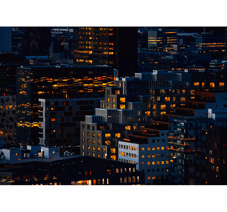 Fotomurais cidades e países noites iluminadas na cidade - TenStickers
