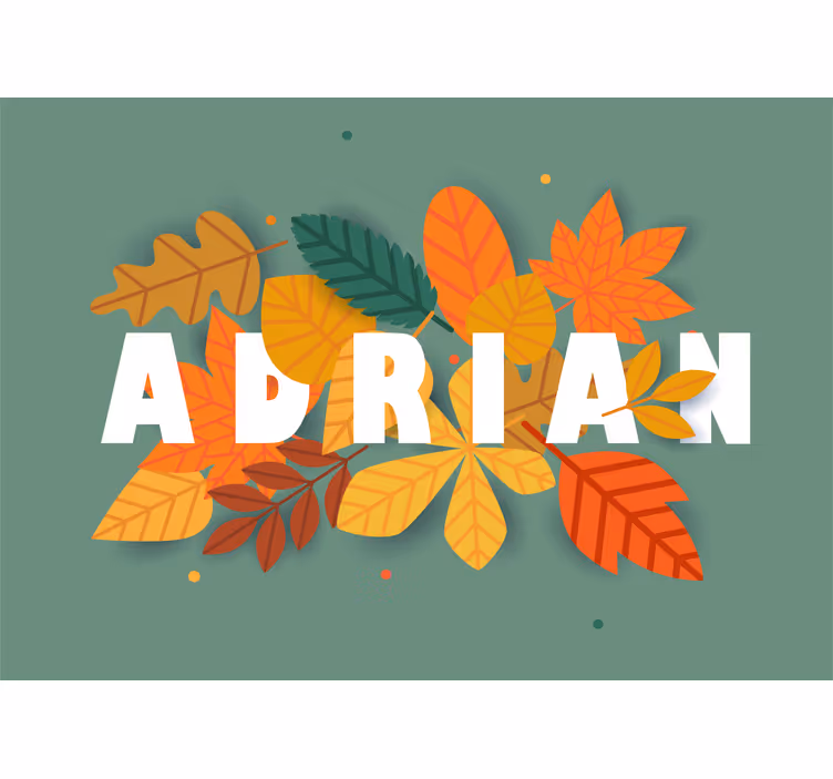 Murais de Parede Folhas de outono e nome - TenStickers