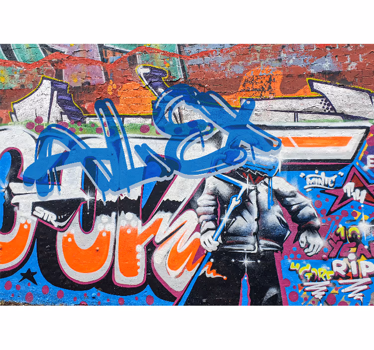 Mural de parede de arte urbana estilo de rua urbano - TenStickers
