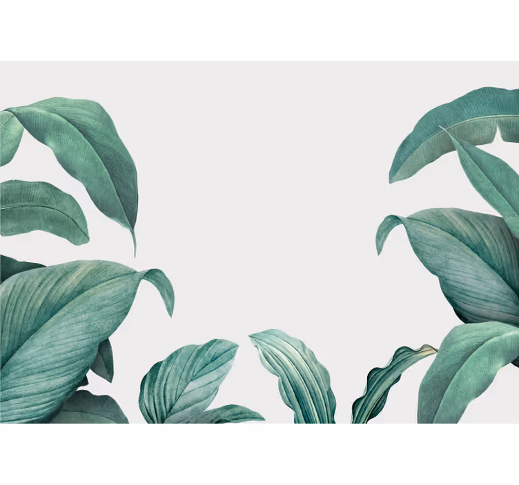 Mural de parede natureza composição de folhas exuberantes - TenStickers